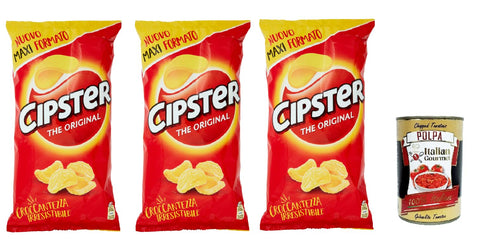 Saiwa Chips Cipster Crisps snack 150 gr kartoffel kartoffelchips gesalzen, Die originalen, knusprigen Kartoffelchips, leichten Geschmack und ikonische Form italienisch Original