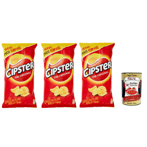 Saiwa Chips Cipster Crisps snack 150 gr kartoffel kartoffelchips gesalzen, Die originalen, knusprigen Kartoffelchips, leichten Geschmack und ikonische Form italienisch Original