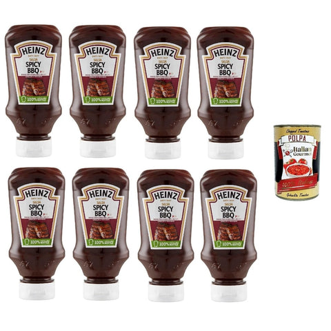 Salsa Spicy BBQ Ketchup Salsa Spicy BBQ sauce Würzige Grillsauce, Barbeque saice 8x 265 g Original italienisch inkl. Italian Gourmet Polpa 400g 8032804040014