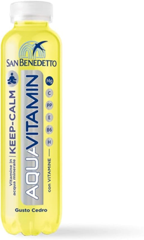 San Benedetto Aromatisiertes Wasser San Benedetto Aquavitamin Keep Calm Erfrischungsgetränk mit Vitaminen und Magnesium 12 x 40 cl