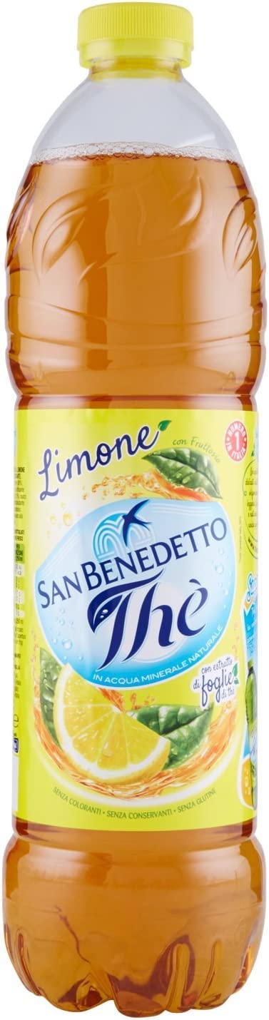 San Benedetto Eistee The' Zitrone PET tea erfrischend 12x1,5l Original italienisch Getränk