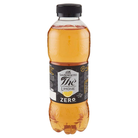 San Benedetto Zero Eistee The' Zitrone Limone PET ohne Zucker tea erfrischend 12x0,5l Original italienisch Getränk