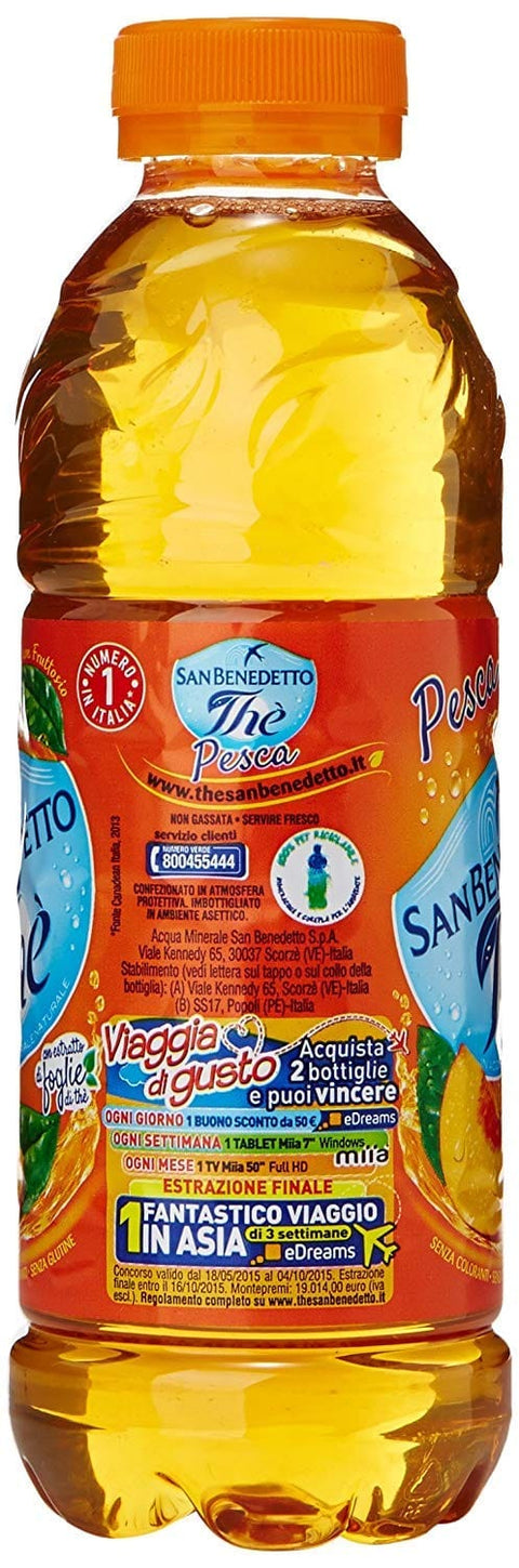 San Benedetto Eistee Pfirsich The' Pesca PET tea the erfrischend 24x50cl Original italienisch Getränk