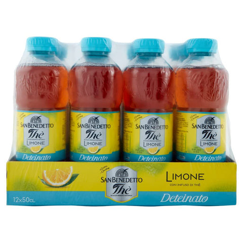 San Benedetto the deteinato Limone PET der entkoffeinierte Zitrone alkoholfreies Getränk erfrischendes Getränk 24x500ml Original italienisch