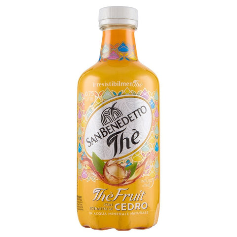 San Benedetto Eistee 6x San Benedetto, Thè Fruit Cedro Alkoholfreies Getränk auf Basis von Tee und Limettensaft 0,75 l PET
