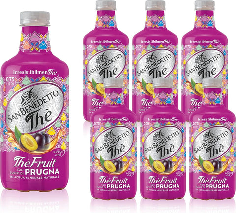 San Benedetto Eistee 6x San Benedetto, Thè Fruit Prugna Alkoholfreies Tee- und Pflaumensaftgetränk 0,75 l PET