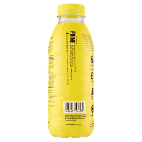 San Benedetto Eistee Prime Limone Hydration Drink Lemonade 12x 500ml Erfrischendes Zitronengetränk in der Flasche, Sportgetränk für Fitness, Training, Arbeit, Uni, Reisen, Büro 7640427574130