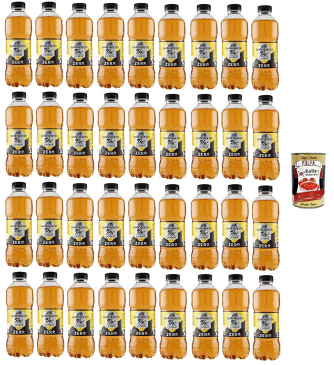 San Benedetto Eistee San Benedetto Thè Limone zero 36x 500ml, Eistee The' Zitrone ohne Zucker PET Einweg, ice tea erfrischend, Ohne Konservierungsstoffe und künstliche Farbstoffe + Italian Gourmet polpa 400g 8001620005392