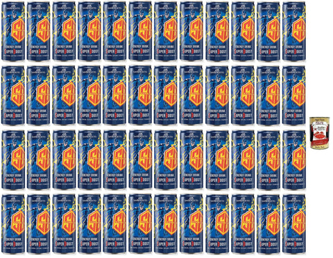 San Benedetto Energy Drink Super Boost Energiegetränk mit Taurin Koffein und B-Vitaminen Einwegdose 250 ml 48x italienisch Original Pastasauce + gratis Polpa di