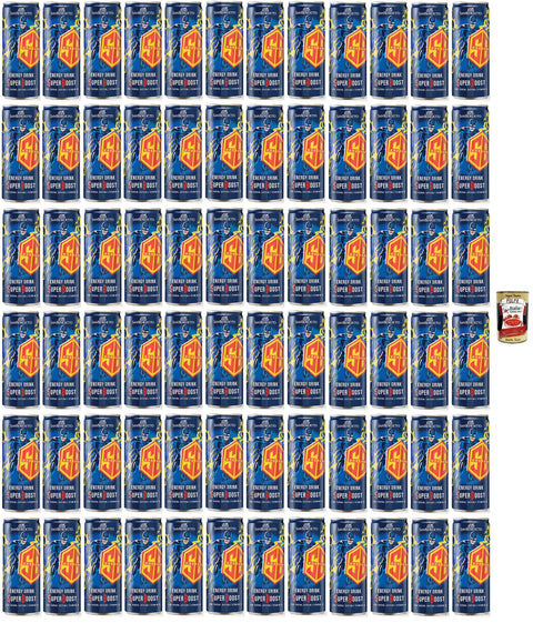 San Benedetto Energy Drink Super Boost, Energiegetränk mit Taurin, Koffein und B Vitaminen, Einwegdose 72x250ml Original italienisch