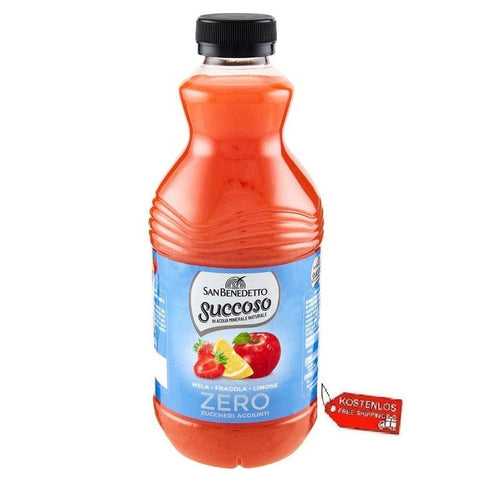 San Benedetto Fruchtsaft 12x San Benedetto Succoso zero Mela arancia e fragola PET Apfel, Orange und Erdbeere ohne zucker 90cl Fruchtsaft 8001620023068