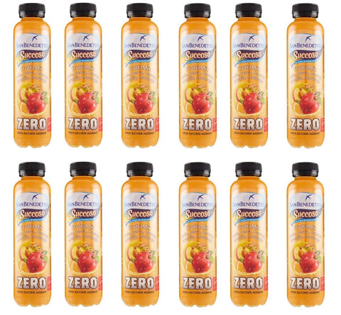 San Benedetto Succoso Frutta mix zero PET ohne zucker Fruchtsaft saft 12x40cl Original italienisch Getränk
