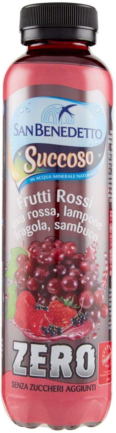 San Benedetto Succoso Rote Früchte zero PET ohne zucker 40cl Fruchtsaft saft 12x Original italienisch