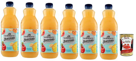 San Benedetto Succoso Ananas Fusion PET flasche Fruchtsaft saft 6x1,5l Original italienisch Getränk