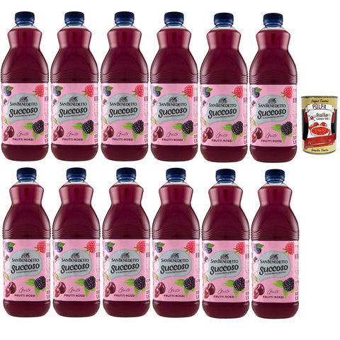 San Benedetto Succoso Frutti Rossi PET flasche, Rote Früchte Fruchtsaft saft, redberries fruit juice 12x1,5l Original italienisch Getränk