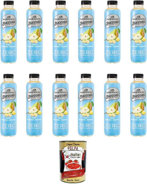 San Benedetto Fruchtsäfte San Benedetto Succoso Zero (Banana, Pera, Ananas) PET 12x 40cl, PET Banane, Birne, Ananas Fruchtsaft saft, Banana, pear, pineapple juice + Italian Gourmet polpa 400g 0