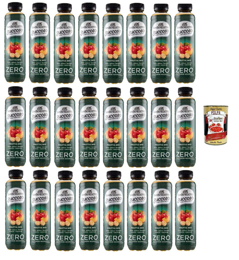 San Benedetto Fruchtsäfte San Benedetto Succoso Zero Frutta Mix PET 24x 40cl, PET Frucht mischung, ohne zucker Fruchtsaft saft, fruit mix juice sugar free + Italian Gourmet polpa 400g 8001620015636