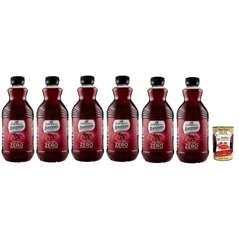 San Benedetto Succoso Zero Frutti rossi PET 6x 90 cl, PET, Rote Früchte, ohne zucker Fruchtsaft saft, redberries juice sugar free italienisch Original
