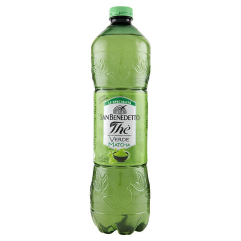San Benedetto Thè Verde Matcha 12x1, 5 Lt, Eistee The' grüner Tee und Matcha PET Einweg, ice tea erfrischend, Ohne Konservierungsstoffe und künstliche