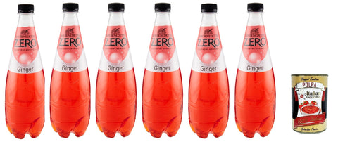 San Benedetto Ginger Zero PET aperitivo ohne Zucker 6x0 ohne Zucker Softdrink ohne Zucker erfrischend Aperitiv-Aperif sugarfree 75 l italienisch Original
