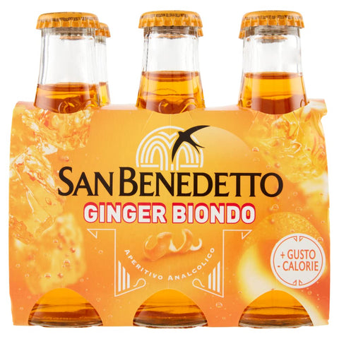 San Benedetto Ginger biondo Ingwer bitter erfrischend Aperitiv Aperif ohne Alkohol 10 cl Limonade italienisch Original