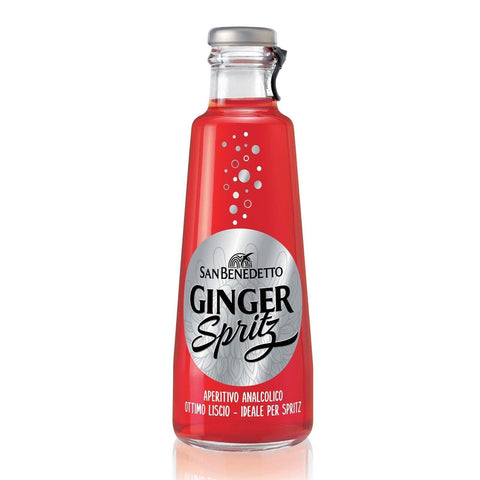 San Benedetto Limonade 24x San Benedetto Ginger Spritz mit Ingwer 180 ml Aperitif ohne Alkohol bitter 8001620016428