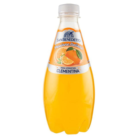 San Benedetto Limonade 24x San Benedetto Prima Spremitura Clementina Passione Italiana PET 40cl Soda 100% Italienisches Getränk gasförmig Orangen Lemonade 8001620013854