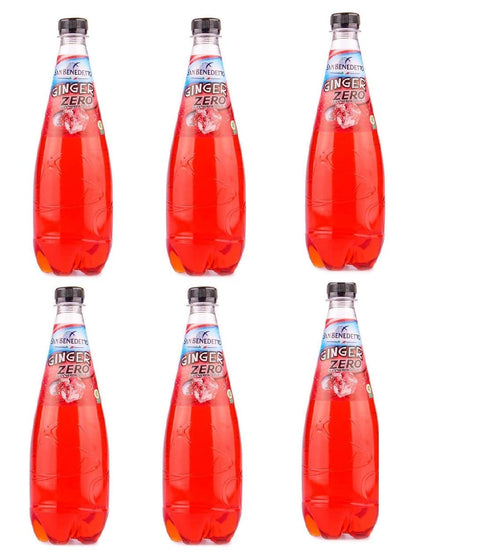 San Benedetto Limonade 6x San Benedetto Ginger zero PET Flasche ohne zucker 75cl Ingwer bitter 8001620012420