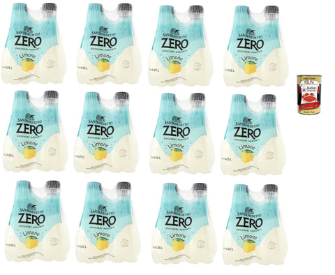 San Benedetto Limone Zero PET ohne Zucker 48x 0,25 l, Zitrone zero, Limonade orange ohne Zucker, lemon soft drink sugarfree italienisch Original
