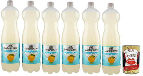 San Benedetto Pompelmo OrangenLimonade orange PET 6x 1.5 Lt erfrischend, pompelmo soft drink italienisch Original