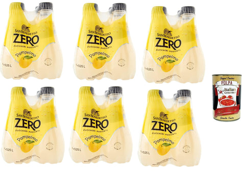 San Benedetto Pompelmo Zero PET ohne Zucker 24x 0,25 l, Grapefruit, Limonade orange ohne Zucker, soft drink sugarfree italienisch Original