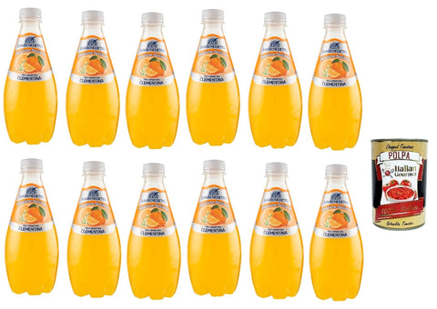 San Benedetto Prima Spremitura Clementina Passione Italiana PET 12x 40 cl Soda 100% Italienisches Getränk gasförmig Orangen Lemonade italienisch Original