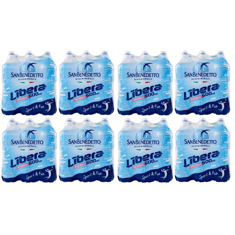 San Benedetto Acqua Naturale Libera Oligomineralisches Natürliches Wasser PET-Einwegflasche 500 ml 48x italienisch Original Pastasauce + kostenlos Polpa di
