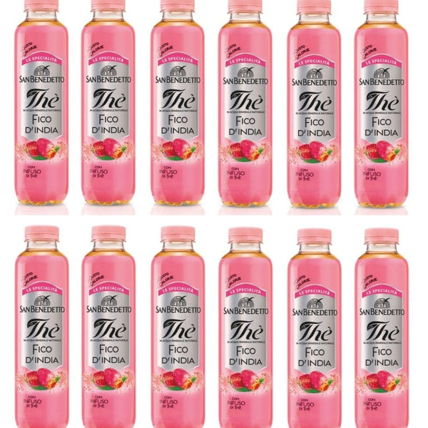 San Benedetto Thè al FICO D'INDIA Kaktusfeige-Eistee Einweg PET  alkoholfreies Getränk erfrischendes Getränk 400 ml 12x italienisch Original