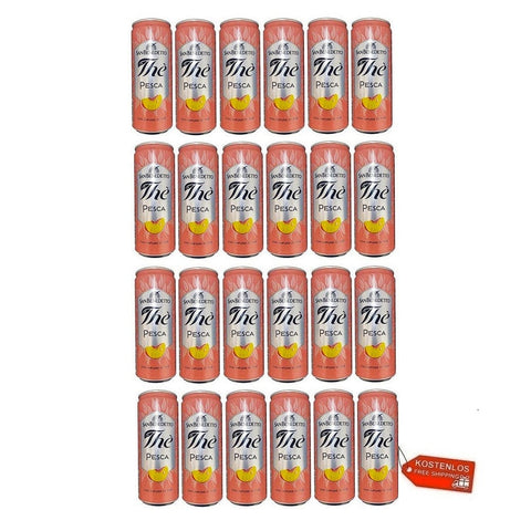 San Benedetto Tee 24x San Benedetto Thè alla Pesca Italienischer Pfirsich-Eistee 33cl Einwegdosen 8001620012802