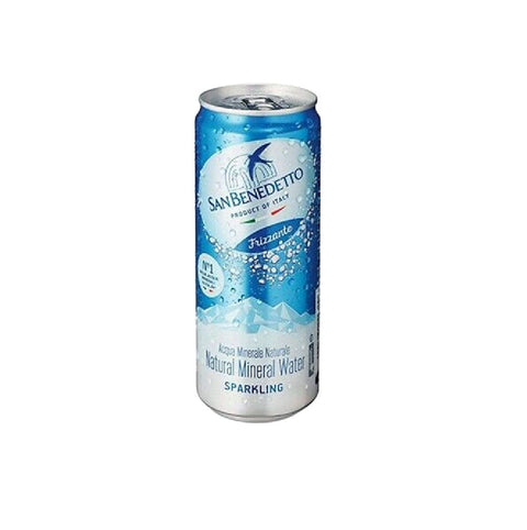 San Benedetto Wasser San Benedetto Acqua Frizzante in Lattina Italienisches Naturwasser in Dosen 330ml Einwegdosen - SONDERANGEBOT 8001620018040