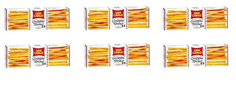 SAN CARLO Brot- & Käsestangen 6x San Carlo Grissini Torino brotstick brot Blätterteigstangen (5 x 25 g) 125 g 8003130625589