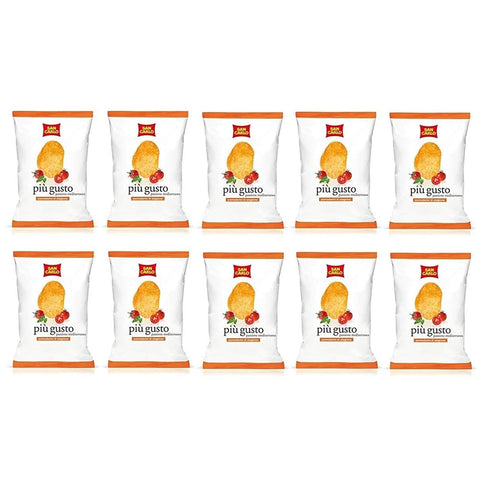 SAN CARLO più gusto Limette & rosa Pfeffer Chips Kartoffelchips gesalzen 10x50g Original italienisch Snack