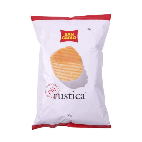 SAN CARLO Rustica Chips Patatine Kartoffelchips gesalzen Kartoffel chips 10x50g Original italienisch Snack