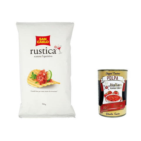 San Carlo Rustica Chips Patatine Kartoffelchips gesalzen Kartoffel chips 6x300g Original italienisch Snack