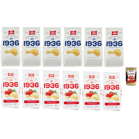 San Carlo 1936 Patatine Antica Ricetta Testpaket, Arricciate e Croccanti Rinomata Rosticceria Senza Glutine 12x150g Original italienisch Snack