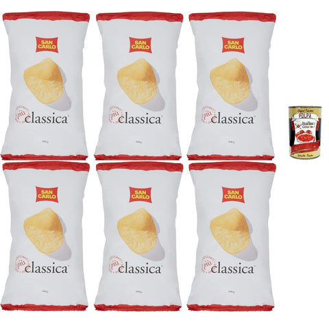 San Carlo Classica Chips Patatine Kartoffelchips gesalzen 6x 300 g Kartoffel chips italienisch Original