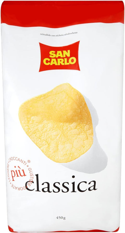 SAN CARLO Chips San Carlo Classica trasparente Chips Patatine Kartoffelchips gesalzen 450g Kartoffel chips 8003130118371