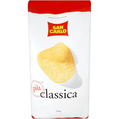 SAN CARLO Classica trasparente Chips Patatine Kartoffelchips gesalzen Kartoffel chips 1x450g Original italienisch Snack