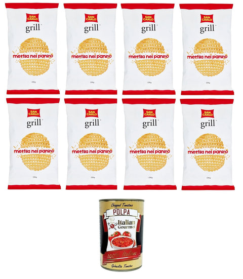 San Carlo Chips San Carlo Patatine Grill 8x150gr + Italian Gourmet polpa 400g 0
