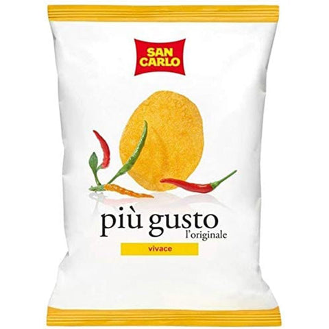 SAN CARLO Chips SAN CARLO più gusto Vivace Chips Patatine Kartoffelchips gesalzen 50g chips 20x Original italienisch 8003130160509