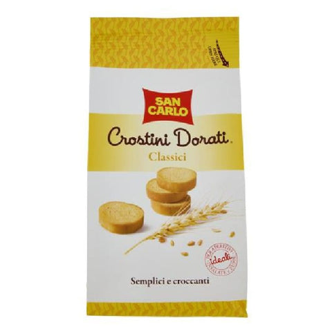 SAN CARLO Salzgebäck MHD 25/09/2026 San Carlo Crostini Dorati Classici Geröstete und frittierte Croutons 200 g 8003130628306