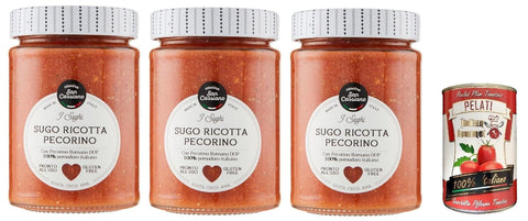 San Cassiano Fertiggerichte 3x CASCINA SAN CASSIANO Ricotta-Pecorino-Sauce 290gr + Italian Gourmet pelati 400gr 8015312775173
