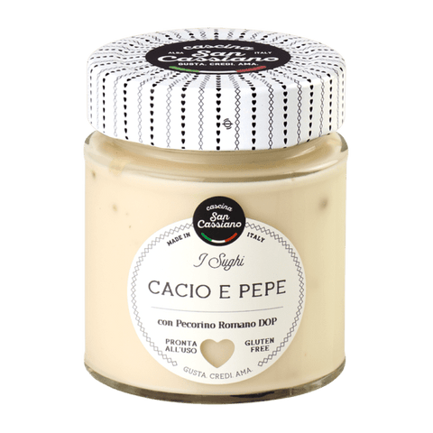 San Cassiano Kochsaucen San Cassiano Sugo Cacio e pepe con Pecorino Romano D.O.P. Sauce 150g 8015312775111       