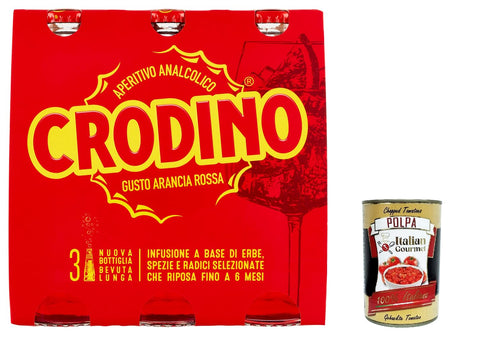 San Pellegrino Campari Crodino arancia rossa rot orange Aperitif bitter 100 ml 24x italienisch Original Pastasauce + gratis polpa 400 g
